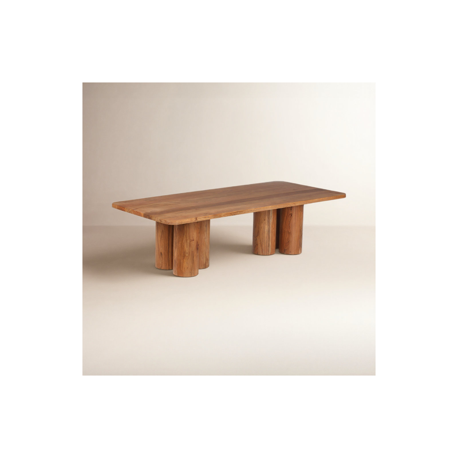 Pompano Solid Wood Single Coffee Table, Natural