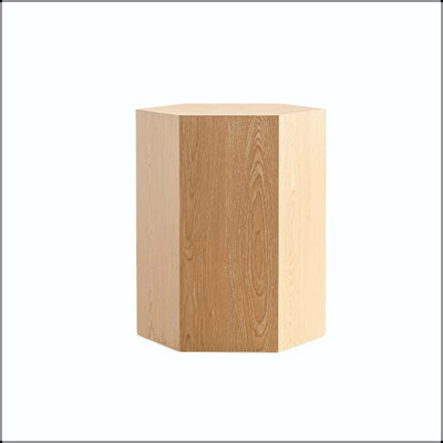 Hexagon MDF Coffee Table with Wood Grain Sticker and Fully Assembled