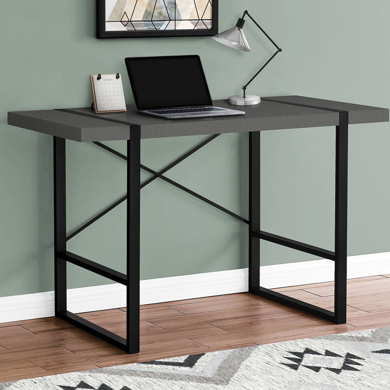 Fullilove Computer Desk, Home Office, Laptop, 48"L, Work, Metal, Laminate, Contemporary, Modern, Dark Gray/Black