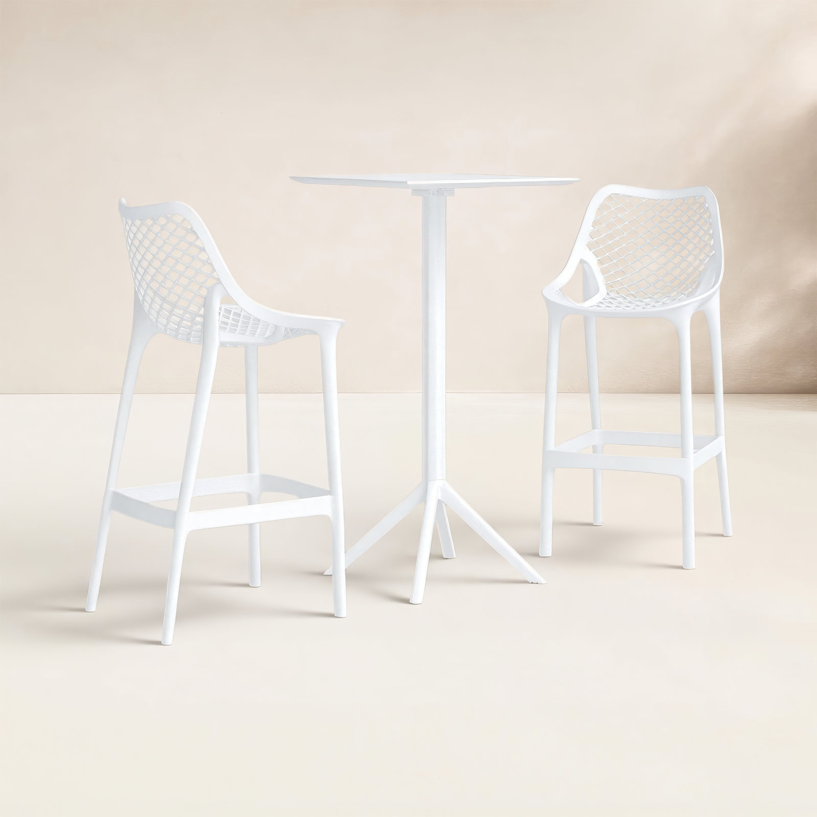 Asherton 24" Patio Dining Set, White