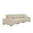 Vontella 130'' Square Arms CAL117 Compliant Sofa