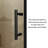 Single Sliding Shower Door Black 