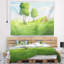 Tapisserie Schafer Green Garden avec motte et arbres-110970757