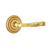 Santa Fe Flat Privacy (Bed & Bath) Door Lever with Round Rosette