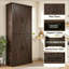 Armoires spacieuses, garde-manger rustique en MDF de 72 po