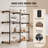 Industrial Pipe Shelf 4 Tier 3PCS 11.8in W Wall-Mount Planks NOT Included