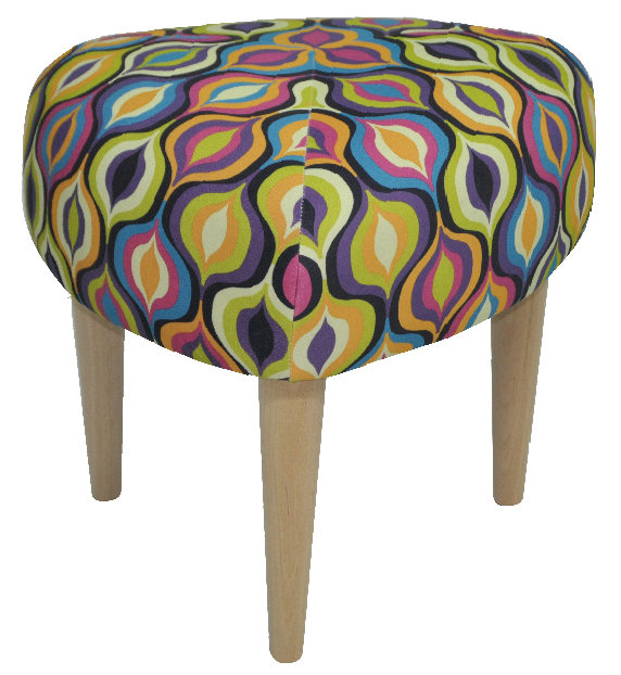 Solid + Manufactured Wood Accent Stool, Pink