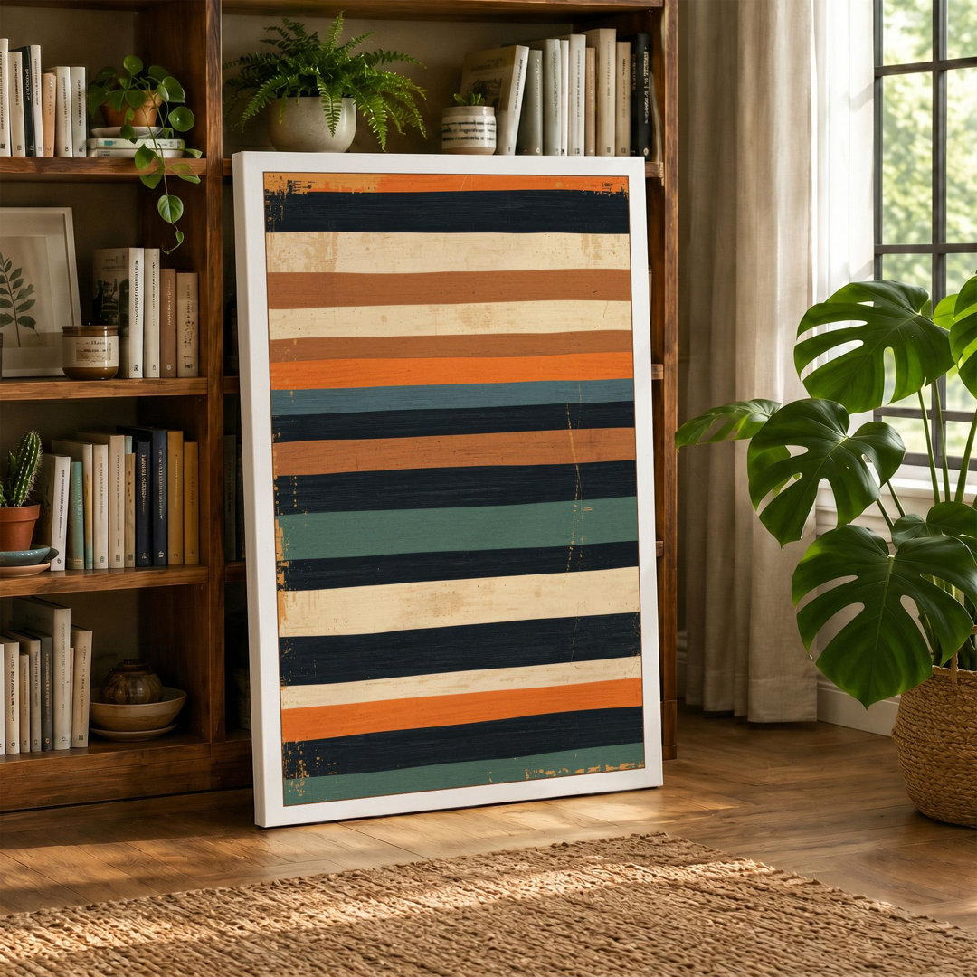 Layered Earth Tones Abstract - Wrapped Canvas