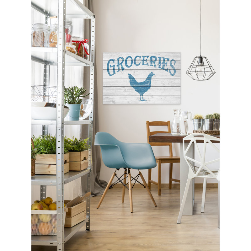 Enseigne rétro d’épicerie-art textuel sur bois sans cadre, H 12 po x l 18 po x 1,5 po