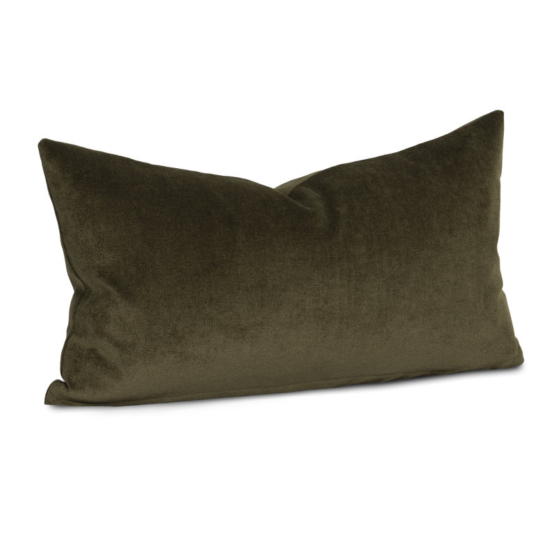 Wein Throw Pillow Cover & Insert, Chive, Rectangle 12"H x 21"W, Feather