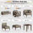 9 - Person Aluminum Patio Conversation Sets with Glider&Swivel Chairs-1349961543