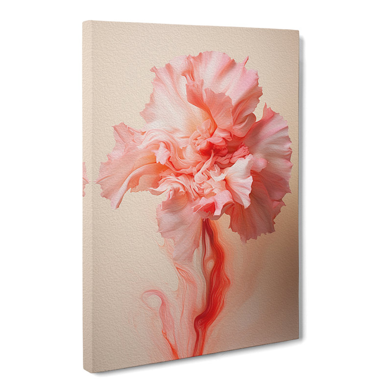 Carnation Flower Expressionism No.2 - Wrapped Canvas, 76cm H x 50cm W x 3cm D
