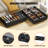 Sturdy Under Bed Shoe Storage Organizer, Set of 2, 32 Compartments, Underbed Shoes Closet Storage Solution with Clear Window, Breathable, L31.5"x W23.6"x H5.9", Black