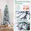 Arbre de Noël blanc réaliste pin floqué / givré-1033231568