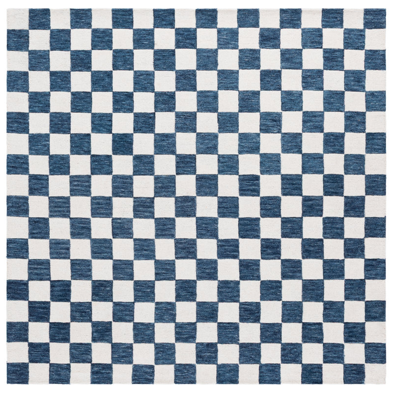 Tapis bleu / ivoire Freemont, Carré 6 pi
