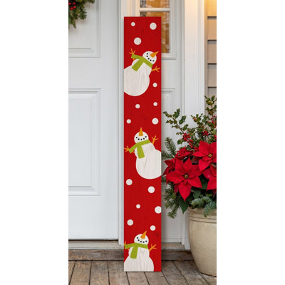 Snowman Porch Leaner, 59" x 7.25"