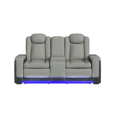 Causeuse Olvan Power Motion avec appui-tête, DEL et console Rocky