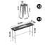 Katrea Solid Wood Top Trestle Dining Set-1700181624