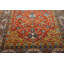 Tapis orange en laine noué à la main 7 pi 11 po x 9 pi 11 po Heriz