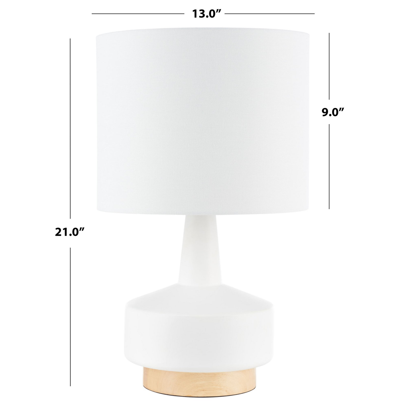 Aleksi Ceramic Table Lamp, White