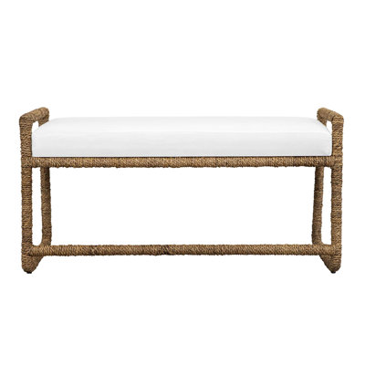 Uttermost Araiza White Fabric Bench