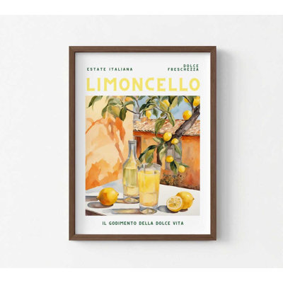 Italian Limoncello Poster – Mediterranean Kitchen Wall Art