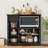 35.4" Wide  Kitchen Pantry, Food Pantry wih Cupboard, Drawer, and Microwave Cube-111987835