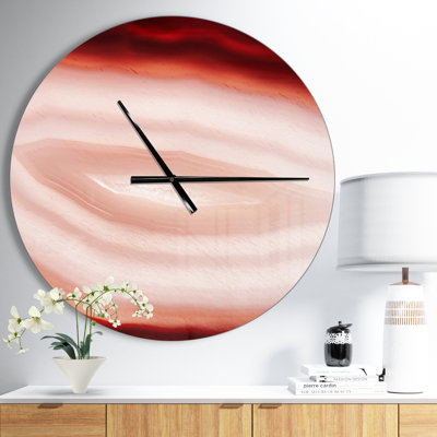 Agate with Chalcedony Geological Crystal - Modern wall clock