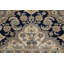 Tapis bleu / beige en laine noué à la main de style oriental rectangulaire Baccio 5 pi 11 po x 8 pi 8 po