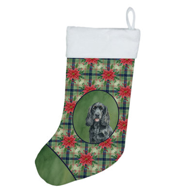 Chaussette de Noël Cocker Spaniel Christmas PoinsettIas