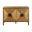 Armoire d'appoint 2 portes avec tablettes réglables, look contemporain, 47,5 po de long, espace de rangement spacieux, bois massif, café foncé, tablettes finies et élégantes