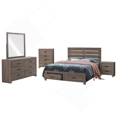 Ensemble de chambre avec grand lit 5 pièces Barrel Oak