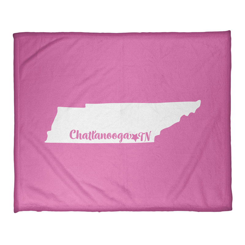 Jeté chattanooga tennessee polaire, l 52,5 po x L 62,5 po, Rose