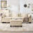 116" L-Shaped Modular Couch With Reversible Ottoman, 3-Seater Corduroy Sectional Cloud Sofa For Living Room-135198134