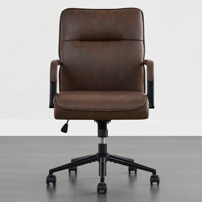 Modern Executive Faux Leather Swivel Conference Chair with Tilt Mechanism