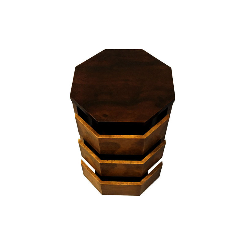 Libora 50cm W Solid Wood Bedside Table, Light Brown, Light Brown