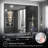Adorna LED Backlit Frameless Lighted Bathroom Wall Mirror/Vanity Mirror w/ Brightness Adjust-2127421686