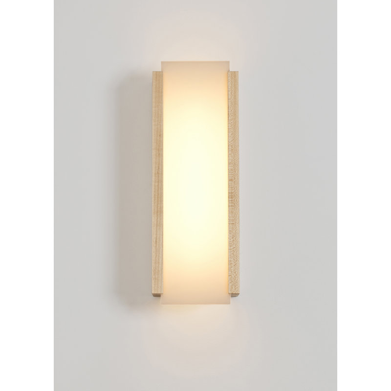 Capio 1 - Light LED Flush Mounted Sconce, Maple, 2700K (Warm) Bulb Temp., 120V, Short