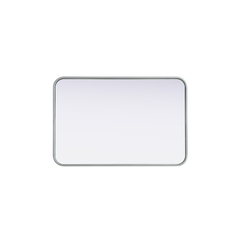 Erath Contour Metal Mirror, Silver, 30" x 20"