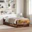  Bed Frame With Drawer Artisan Oak 100 X 200 Cm Solid Pine Wood-786452820-786452823