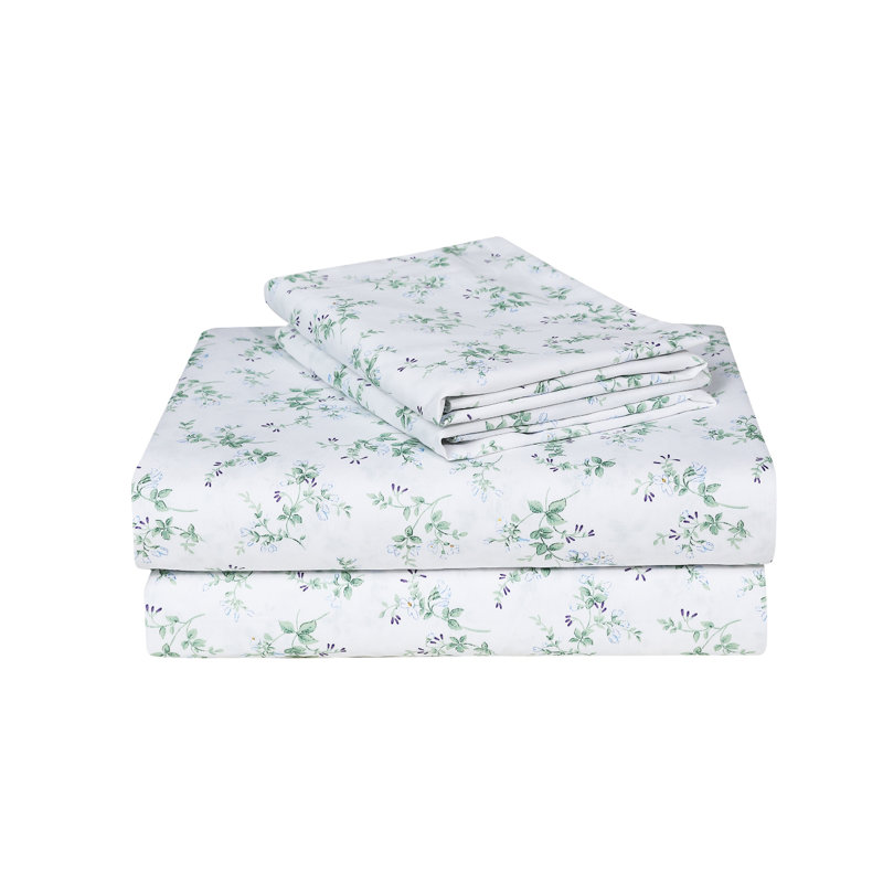 Little Floral Matching 100% Cotton Sheet Set With Pillowcases