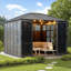 Pavillon de jardin permanent en métal X P 11 pi D Pavillon de jardin en acier