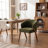 Upholstered Dining Chair with Wooden Legs-1130906504