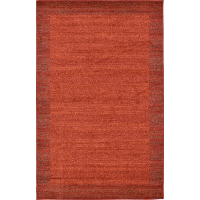Tapis terre cuite Hermina, Rectangle 3 pi 1 po x 5 pi 3 po