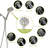 Brushed Nickel Adjustable Shower - 8 Settings, 4.7" Head, 59" Stainless Steel Hose Personalize Your Area Hand Functions, Enhance Daily Routine-118034652