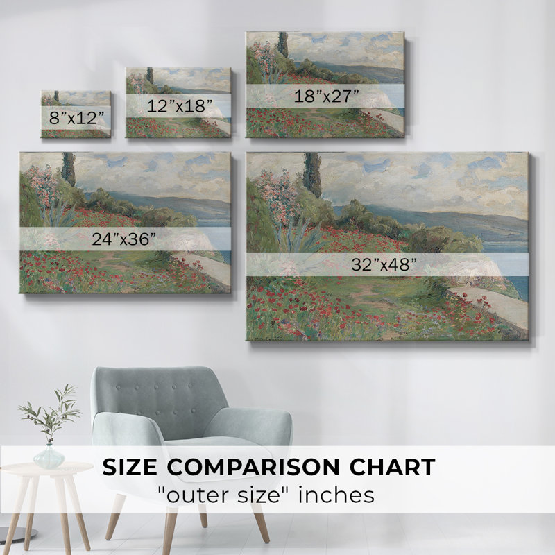 "Vintage Landscape -DL III" sur toile, Toile tendue, H 13 po x l 19 po x P 1,5 po