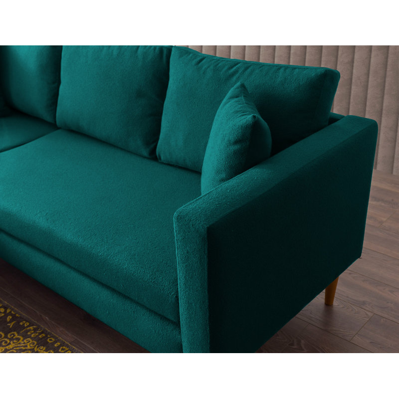 Canapé modulaire Montaldi, Velours vert foncé