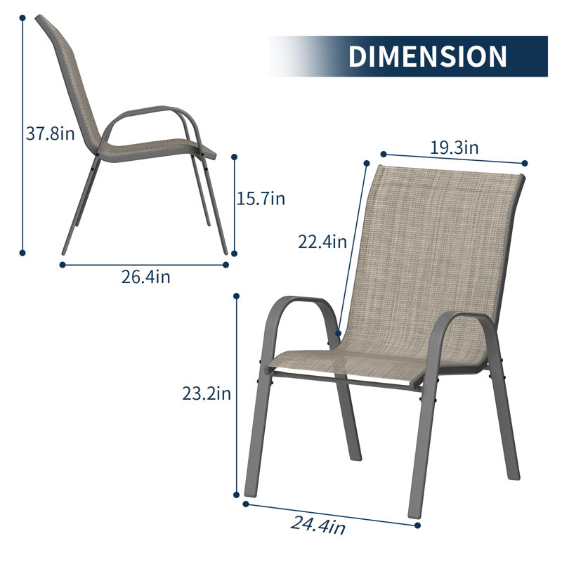 Fauteuil de salle à manger en métal YZ, Brun