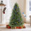 5ft PE Fir Pre-Lit Christmas Tree with Remote Control