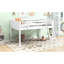 Lit mezzanine simple avec rangement portable-256205596